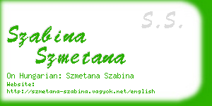 szabina szmetana business card